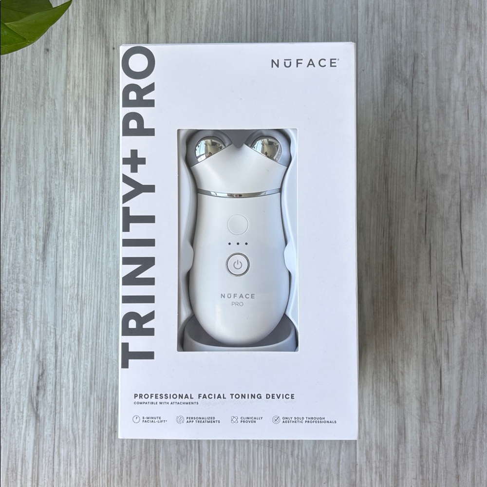 NuFace Trinity+ Pro Facial Device in White and Silver